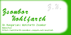 zsombor wohlfarth business card